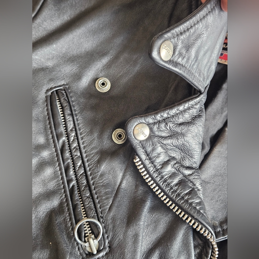 Vintage Women's Brooks Leather Jacket Belted Fringe - Picture 6 of 16